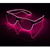 Очки светодиодные  прозрачные El Neon ray pink неоновые Очки светодиодные  прозрачные El Neon ray pink неоновые