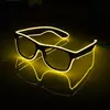 Очки светодиодные  прозрачные El Neon ray yellow неоновые Очки светодиодные  прозрачные El Neon ray yellow неоновые