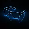 Очки светодиодные  прозрачные El Neon ray blue неоновые Очки светодиодные  прозрачные El Neon ray blue неоновые