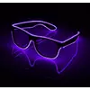 Очки светодиодные  прозрачные El Neon ray purple неоновые Очки светодиодные  прозрачные El Neon ray purple неоновые