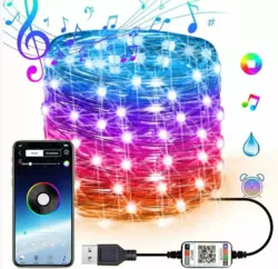 Гирлянда с smart приложением 100 led 10 метров RGB на ЮСБ Гирлянда с smart приложением 100 led 10 метров RGB на ЮСБ