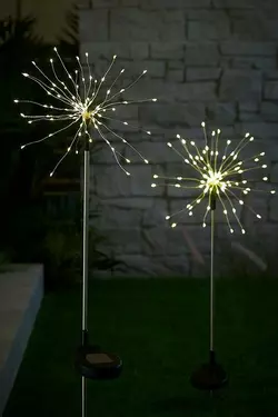 Садовий світильник на сонячній батареї 120Led + датчик світла 2шт в комплекті Садовий світильник на сонячній батареї 120Led + датчик світла 2шт в комплекті