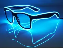 Очки светодиодные  прозрачные El Neon ray ice blue неоновые Очки светодиодные  прозрачные El Neon ray ice blue неоновые