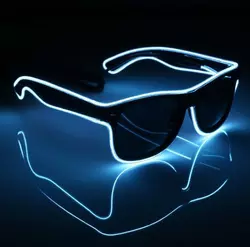 Очки светодиодные  солнцезащитные El Neon ray white неоновые Очки светодиодные  солнцезащитные El Neon ray white неоновые