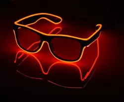 Очки светодиодные прозрачные El Neon ray red неоновые Очки светодиодные прозрачные El Neon ray red неоновые
