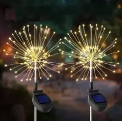 Садовий світильник на сонячній батареї 150Led + датчик світла 2шт в комплекті Садовий світильник на сонячній батареї 150Led + датчик світла 2шт в комплекті