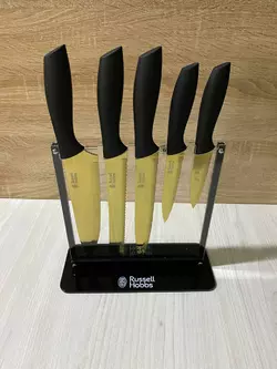 Набор ножей в подставке Russell Hobbs 5 шт Gold Набор ножей в подставке Russell Hobbs 5 шт Gold