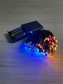 Гірлянда силікон 100Led 10м Multy на батарейках АА Гірлянда силікон 100Led 10м Multy на батарейках АА