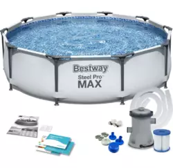 Каркасный бассейн Bestway 56408, размер 305 x 76 см с фильтрующим насосом Каркасный бассейн Bestway 56408, размер 305 x 76 см с фильтрующим насосом