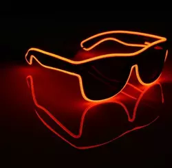 Очки светодиодные  солнцезащитные El Neon ray red неоновые Очки светодиодные  солнцезащитные El Neon ray red неоновые