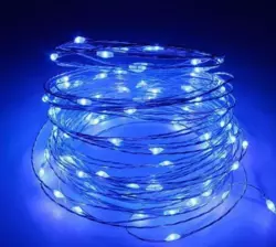 Светодиодные гирлянды нити Капля Роси Blue 50Led 5м Светодиодные гирлянды нити Капля Роси Blue 50Led 5м