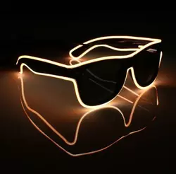 Очки светодиодные  солнцезащитные El Neon ray orange неоновые Очки светодиодные  солнцезащитные El Neon ray orange неоновые