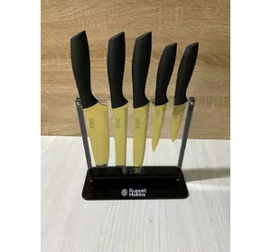 Набор ножей в подставке Russell Hobbs 5 шт Gold Набор ножей в подставке Russell Hobbs 5 шт Gold
