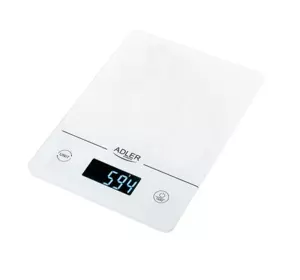 Ваги кухонні Adler AD 3170 White до 15кг точність 1г Ваги кухонні Adler AD 3170 White до 15кг точність 1г