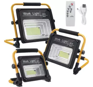 Прожектор аккумуляторный с солнечной панелью Solar Light W744 80W Прожектор аккумуляторный с солнечной панелью Solar Light W744 80W