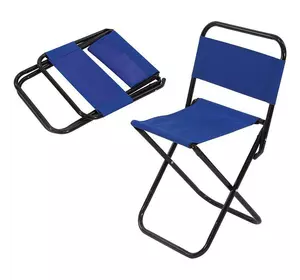 Стул складной YE chairs синий со спинкой для отдых / туризм / рыбалка / сад Стул складной YE chairs синий со спинкой для отдых / туризм / рыбалка / сад