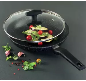 Сковородка Tiross с крышкой 24см TS1251P с антипригарным покрытием: мрамор Сковородка Tiross с крышкой 24см TS1251P с антипригарным покрытием: мрамор